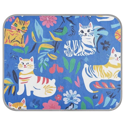 aidingzhi Chic American Shorthaircats Kühlkissen für Hunde, große Kühlmatte für Katzen, Outdoor, für Chihuahua, gemütliches Schlafen, bequem, 56 x 70 cm, Königsblau von aidingzhi