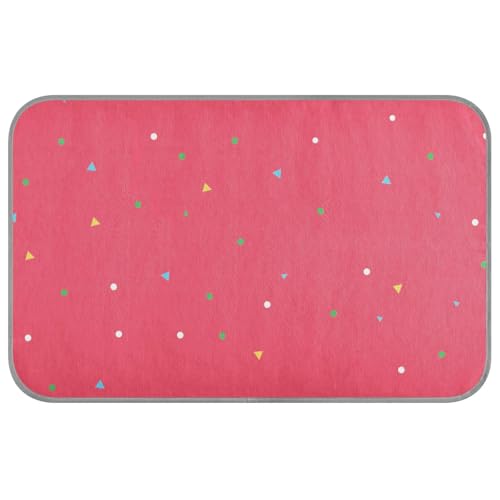 aidingzhi Happy Buzzday Hunde-Kühlkissen für Katzen, Outdoor, Welpen, Innenbereich, einzigartig, 60 x 97 cm, Rosa mit roten Punkten von aidingzhi