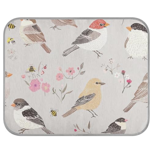 aidingzhi House Sparrow Birds Kühldecke für Katzen, Outdoor, Kaninchen, Outdoor, einzigartig, 56 x 70 cm, silberfarben von aidingzhi