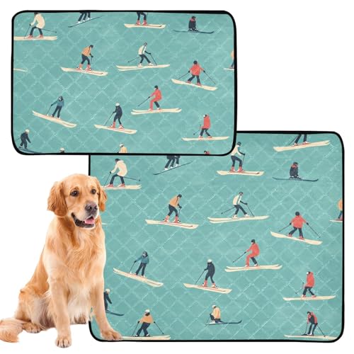 aidingzhi Hundematte, waschbar, rutschfest, für Boden, 61 x 91,4 cm + 91,4 x 106,7 cm, Blau, 2 Stück aidingzhi Hundematte, waschbar, rutschfest, für Boden, 61 x 91,4 cm + 91,4 x 106,7 cm, Blau, 2 Stück von aidingzhi