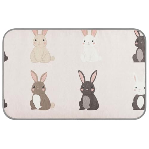 aidingzhi Kühldecke für Haustiere, niedliches Häschen, neutral, Pastellfarben, kühlende Katzendecke für Hamster, Reisen, weich, 60 x 97 cm von aidingzhi