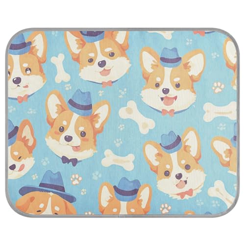aidingzhi Kühldecke mit niedlichem Cartoon-Hut, Tier, Hundeknochen, Kühldecken für große Kühldecke für Hunde zum Schlafen, nicht elektrisch, 56 x 70 cm von aidingzhi