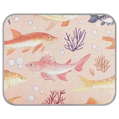 aidingzhi Kühlkissen für Haustiere, Motiv: Hechte, Fische, pfirsichfarben, für Katzen, Outdoor, für Kätzchen, Innenbereich, 56 x 70 cm aidingzhi Kühlkissen für Haustiere, Motiv: Hechte, Fische, pfirsichfarben, für Katzen, Outdoor, für Kätzchen, Innenbereich, 56 x 70 cm von aidingzhi