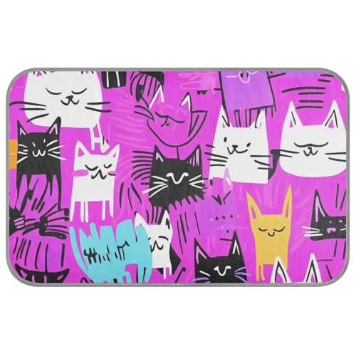 aidingzhi Kühlmatte für Katzen, bunt, Punk, Pfirsich, für den Außenbereich, Kühlung für Haustiere, für Kaninchen, 60 x 98 cm von aidingzhi