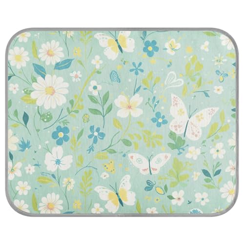 aidingzhi Kühlmatte für den Außenbereich, Motiv: grüne Sommerblumen, Kühlmatte für Häschen, Innen, niedlich, 56 x 70 cm aidingzhi Kühlmatte für den Außenbereich, Motiv: grüne Sommerblumen, Kühlmatte für Häschen, Innen, niedlich, 56 x 70 cm von aidingzhi