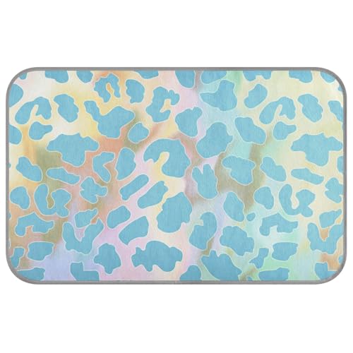 aidingzhi Kühlmatte für draußen, kühlende Matte für Welpen, draußen, nicht elektrisch, 60 x 97 cm, Mystery Blue Golden Gepardenmuster von aidingzhi