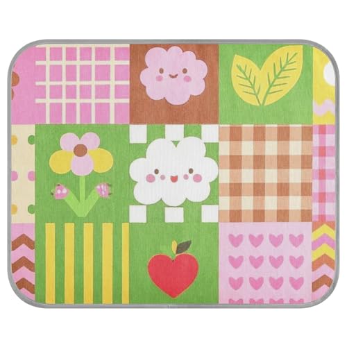 aidingzhi Kühlmatte für große Hunde, niedliches Karomuster, bunt, kühlende Decke für Katzen für Kaninchen, Innenbereich, bequem, 56 x 70 cm von aidingzhi