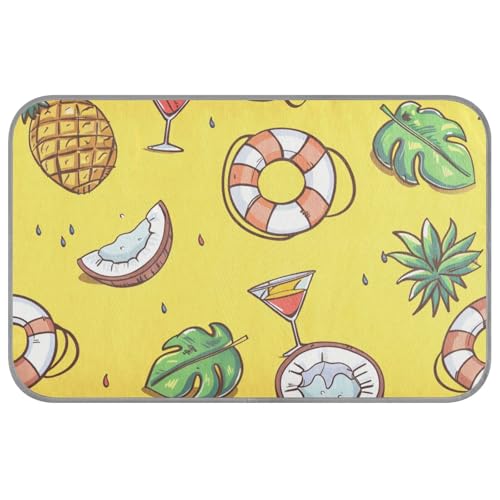 aidingzhi Kühlmatte mit Sommer-Thema, kühlendes Bett für Katzen, für Kaninchen, gemütliches Schlafen, waschbar, 60 x 97 cm, Gelb aidingzhi Kühlmatte mit Sommer-Thema, kühlendes Bett für Katzen, für Kaninchen, gemütliches Schlafen, waschbar, 60 x 97 cm, Gelb von aidingzhi