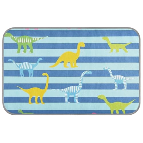 aidingzhi Kühlmatte mit buntem Dinosaurier-Motiv, blau gestreift, für draußen, kühlendes Katzenbett für draußen, bequem, 60 x 97 cm aidingzhi Kühlmatte mit buntem Dinosaurier-Motiv, blau gestreift, für draußen, kühlendes Katzenbett für draußen, bequem, 60 x 97 cm von aidingzhi