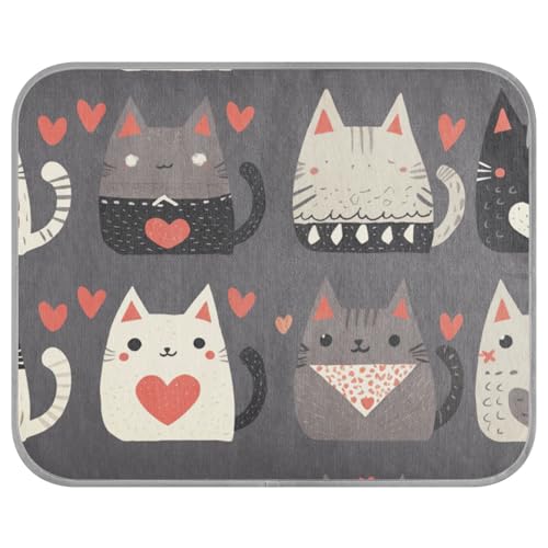 aidingzhi Niedliche Cartoon-Katzen-Decken für mittelgroße Hunde, waschbar, kühlend, für den Außenbereich, Katzenmatte für Kätzchen, drinnen, nicht elektrisch, 56 x 70 cm aidingzhi Niedliche Cartoon-Katzen-Decken für mittelgroße Hunde, waschbar, kühlend, für den Außenbereich, Katzenmatte für Kätzchen, drinnen, nicht elektrisch, 56 x 70 cm von aidingzhi