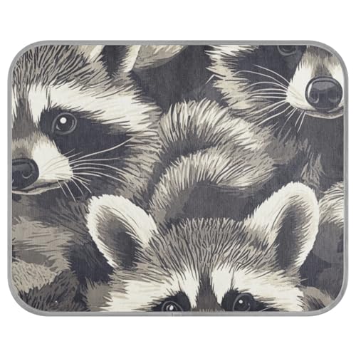 aidingzhi Raccoons Kühlmatte für Hunde, trendiger Stil, für den Außenbereich, abnehmbar, 56 x 70 cm von aidingzhi