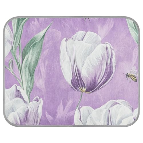 aidingzhi Rustikale Blumen Lila Kühlkissen für Hunde Große Kühlung pet matte für Kätzchen Gemütliche Schlafen Sicher 22 × 27,6 zoll von aidingzhi