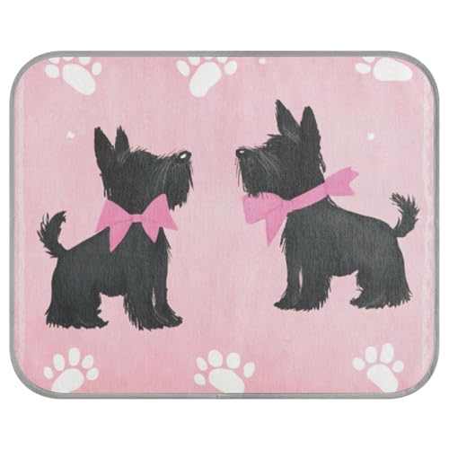 aidingzhi Schwarze schottische Terrier Silhouetten Paw Kühlung Haustier Bett Kühldecke für Hunde für Huhn Schlafen Comfy 22 × 27,6 cm aidingzhi Schwarze schottische Terrier Silhouetten Paw Kühlung Haustier Bett Kühldecke für Hunde für Huhn Schlafen Comfy 22 × 27,6 cm von aidingzhi