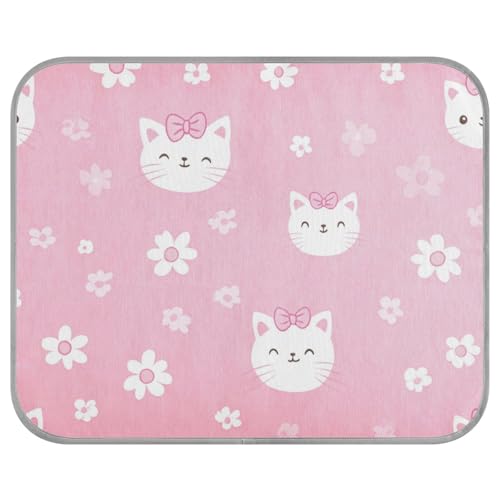 aidingzhi Selbstkühlende Matte für Hunde, niedliche Cartoon-Katze, Blumenmuster, Pfirsich, kühlende Betten für Indoor-Katzen zum Schlafen, bequem, 56 x 70 cm aidingzhi Selbstkühlende Matte für Hunde, niedliche Cartoon-Katze, Blumenmuster, Pfirsich, kühlende Betten für Indoor-Katzen zum Schlafen, bequem, 56 x 70 cm von aidingzhi