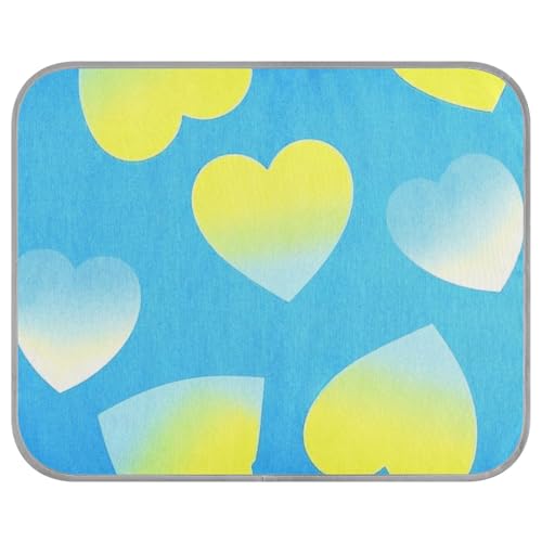 aidingzhi Teal Gradient Valentine Liebe Katze Kühlmatte Outdoor Kühlbetten für Im Freien für Kätzchen Gemütliche Schlafen Abnehmbare 22 × 27,6 zoll von aidingzhi