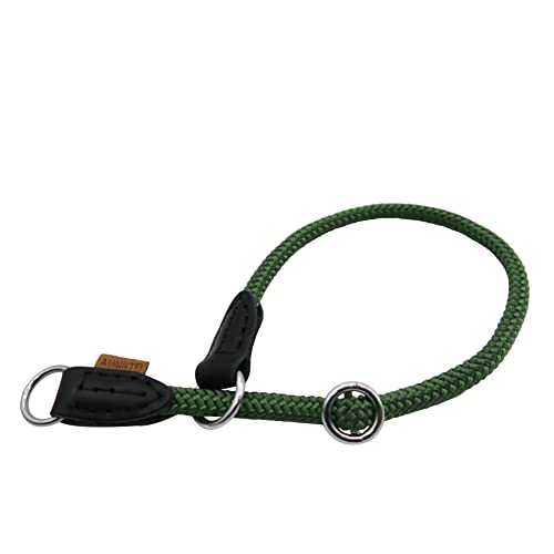 Aiminto Geflochtenes Halsband, Pro Training Hundehalsband, kein Ziehen, rundes Martingalhalsband, Schlupfhalsband mit verschiebbarem Stoppring – ideal für extra kleine Hunde (XS (0,6 cm – 35,6 cm von aiminto