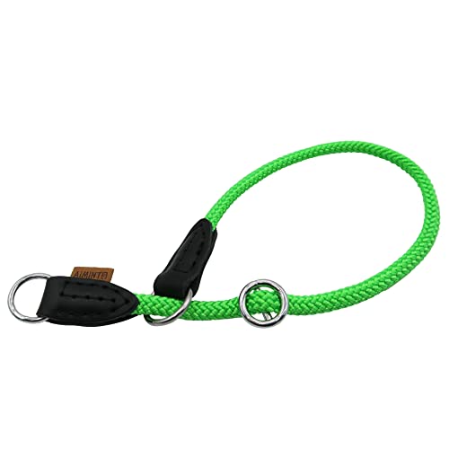 Aiminto Geflochtenes Halsband, Profi-Training-Hundehalsband, kein Ziehen, rundes Martingalhalsband, Schlupfhalsband mit verschiebbarem Stoppring, ideal für kleine Hunde (S (1/4 Zoll) – 35,6 cm lang, von aiminto