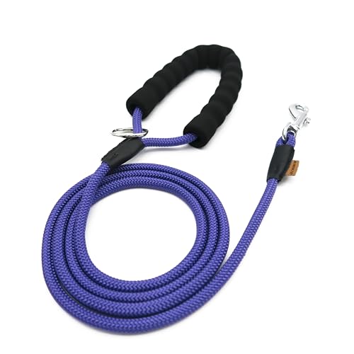 Aiminto Dog Leash, Braided Rope Traction – Walking Training Lead for Small Dogs ((1/3") - 6FT, Purple) von aiminto