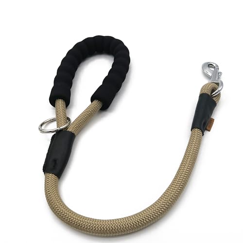 Aiminto Hundeleine, geflochtenes Seil Traktion - Walking Trainingsleine für mittelgroße Hunde (1/2 Zoll) - 2FT, Khaki) von aiminto