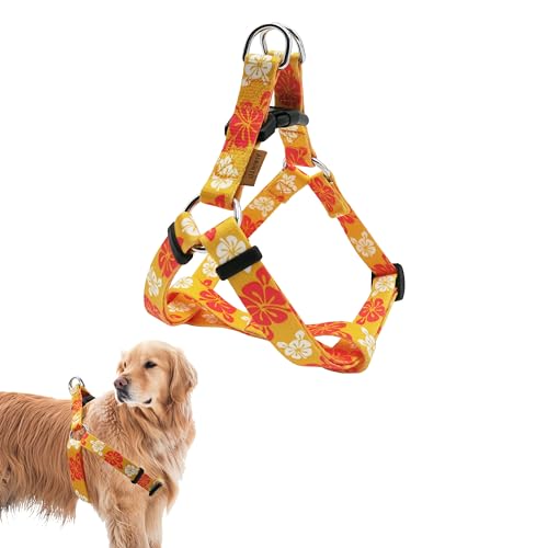 Aiminto Verstellbares Hundegeschirr, weiches Neopren, gepolstert, zum Hineinsteigen, einfaches Gehen, kein Ziehen, kein Ersticken, perfekt für Spaziergänge und Training, L 2.5x55.9,81.3 cm) von aiminto