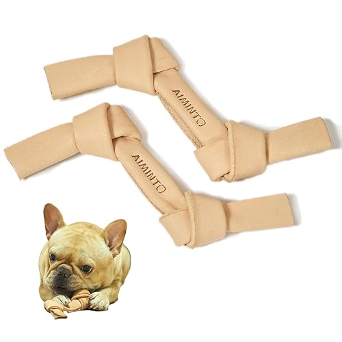 aiminto Kauspielzeug für Hunde aus natürlichem Leder, pflanzliche Gerbung, mittelgroß (11,3–25 kg)) von aiminto