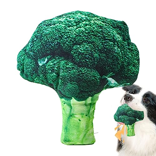 ajvar Quietschendes Hundespielzeug, weiches Haustier-Gemüse-Stofftier, langlebig, für den Innenbereich, interaktives Kaugemüse-Hundespielzeug für Welpen, kleine Rassen und mittelgroße Hunde von ajvar