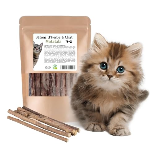 al badil Matatabi Katzenminze-Sticks – das unwiderstehliche Spielzeug für glückliche und entspannte Katzen, Stressabbau und Zahnpflege, Katzensnacks, 10 Stück von al badil