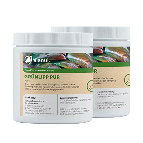 alanui Grünlipp PUR Pulver für Hunde, 2 x 250 g Dose von alanui