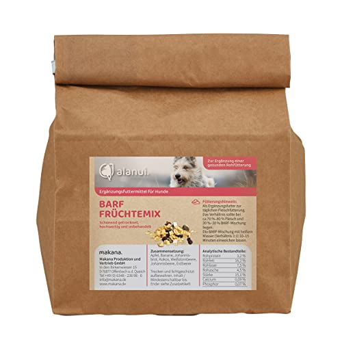 alanui Barf Früchtemix, getreidefreie Früchtemischung für Hunde, 500 g von alanui