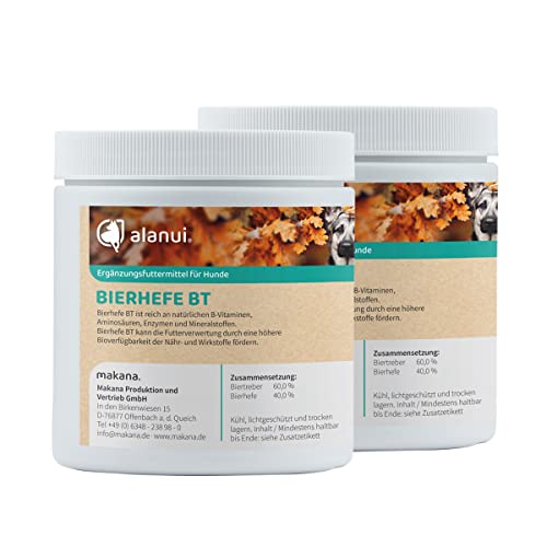 alanui Bierhefe BT (Biertreber) für Hunde, 2 x 250 g Dose von alanui