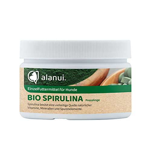 alanui Bio Spirulina für Hunde, 150 g Dose/ca. 375 Presslinge von alanui