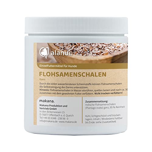 alanui Flohsamenschalen ganz für Hunde, 250 g Dose von alanui