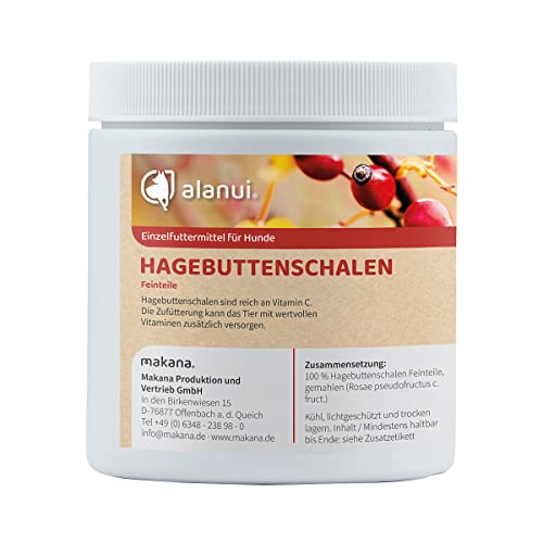 alanui Hagebuttenschalen Feinteile für Hunde, gemahlen, 250 g Dose von alanui