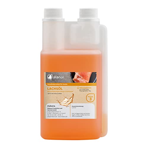 alanui Lachsöl für Hunde, 500 ml Dosierflasche von alanui