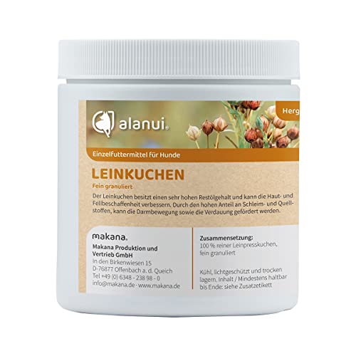 alanui Leinkuchen Granulat (fein granuliert) für Hunde, 250 g Dose von alanui