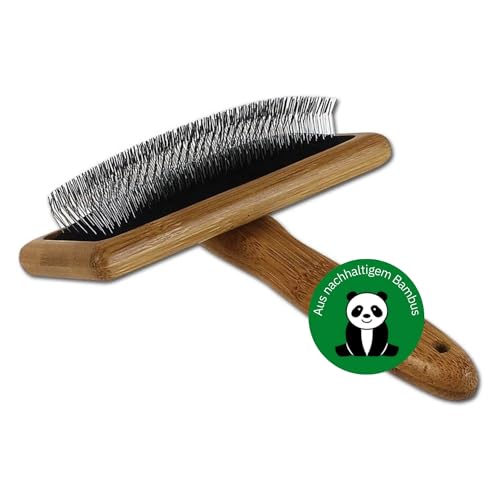 BAMBOO GROOM Slicker Brush Größe L I Tierhaarbürste für jedes Fell I Unterfellbürste I Hundebürste mit abgewinkelten Edelstahlpins I Bürsten zur Fellpflege aus Bambus I Bürste für Katze & Hund BAMBOO GROOM Slicker Brush Größe L I Tierhaarbürste für jedes Fell I Unterfellbürste I Hundebürste mit abgewinkelten Edelstahlpins I Bürsten zur Fellpflege aus Bambus I Bürste für Katze & Hund von Bamboo Groom