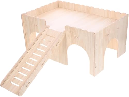 aleawol Großes Meerschweinchenhaus aus Holz, mit Rampe, abnehmbar, geeignet für Hamster, Igel und andere Kleintiere, 38 x 24 x 24 cm aleawol Großes Meerschweinchenhaus aus Holz, mit Rampe, abnehmbar, geeignet für Hamster, Igel und andere Kleintiere, 38 x 24 x 24 cm von aleawol