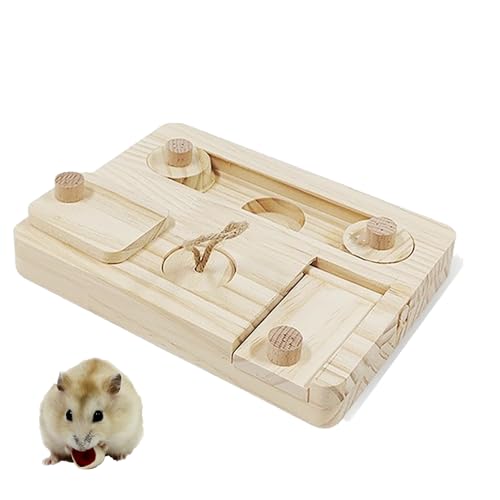 alfyng Meerschweinchen-Puzzle-Spielzeug, Holz, 6-in-1, interaktives Hamster-Futterspielzeug, Kaninchen-Sniff n' Snack Leckerli-Spender, lustiges Spielzeug für Kleintiere, Kaninchen, Hasen, Chinchillas alfyng Meerschweinchen-Puzzle-Spielzeug, Holz, 6-in-1, interaktives Hamster-Futterspielzeug, Kaninchen-Sniff n' Snack Leckerli-Spender, lustiges Spielzeug für Kleintiere, Kaninchen, Hasen, Chinchillas von alfyng