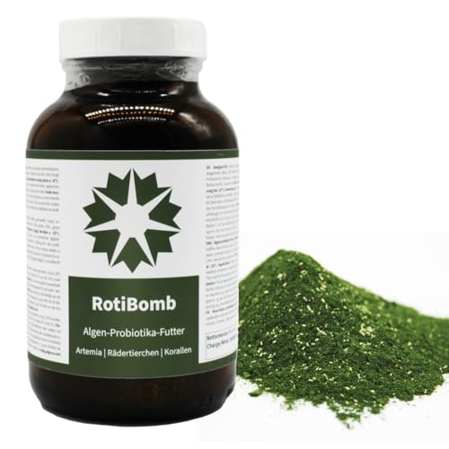 algova RotiBomb – Innovatives Futter mit Algen und Probiotika für Artemia, Daphnien Wasserflöhe, Feenkrebse, Rädertierchen, Copepoden, Garnelen, Mysis, Korallen - reich an Omega-3, DHA und EPA (500 g) von algova