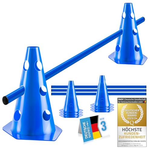 all Pets United® Steckhürden Set für Hunde; Agility Trainingszubehör für Hunde & Pferde; Hürdenset mit Stange & Hütchen für Tier & Fußballtraining; Wetterfest & Stabil (3 Sets) von all Pets United