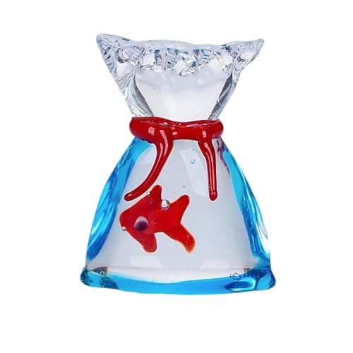 Glasfischtanks Figuren Sammlerstücke Figur Glasfischtanks Statue Für Home Office Schlafzimmer Aquarium Dekoration Tischplatte Herzstück Herzstück von alloneslife