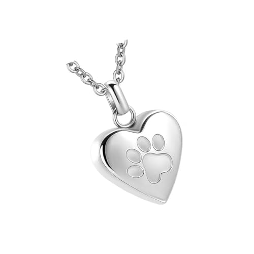 alloneslife Herzform Charm Pet Ashes Behälter Halskette Klauenmuster Designs Stahlgedenkwahnschmuck Heckkette Für Eigentümer Geschenkverlust Erinnerungen Halskette alloneslife Herzform Charm Pet Ashes Behälter Halskette Klauenmuster Designs Stahlgedenkwahnschmuck Heckkette Für Eigentümer Geschenkverlust Erinnerungen Halskette von alloneslife