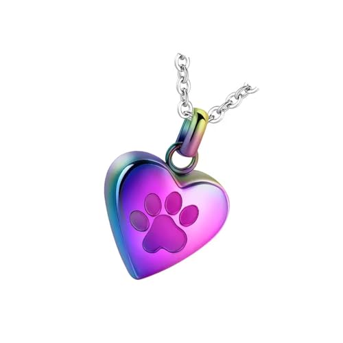 alloneslife Herzform Charm Pet Ashes Behälter Halskette Klauenmuster Designs Stahlgedenkwahnschmuck Heckkette Für Eigentümer Geschenkverlust Erinnerungen Halskette alloneslife Herzform Charm Pet Ashes Behälter Halskette Klauenmuster Designs Stahlgedenkwahnschmuck Heckkette Für Eigentümer Geschenkverlust Erinnerungen Halskette von alloneslife