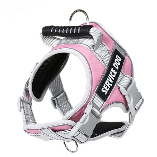 alloneslife Hundegeschirr für große Hunde, reflektierendes Hundegeschirr für kleine Hunde, Halsband, Hundeweste, Geschirr und Leine, verstellbare Leine, Größe L, Rosa alloneslife Hundegeschirr für große Hunde, reflektierendes Hundegeschirr für kleine Hunde, Halsband, Hundeweste, Geschirr und Leine, verstellbare Leine, Größe L, Rosa von alloneslife