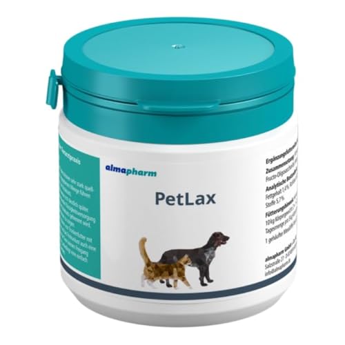 almapharm PetLax | 100 g | Ergänzungsfuttermittel für Hunde und Katzen | Mit Quellstoffen zur sanften Anregung des Kotabsatzes | Zum Ausgleich faserstoffarmer Futterrationen almapharm PetLax | 100 g | Ergänzungsfuttermittel für Hunde und Katzen | Mit Quellstoffen zur sanften Anregung des Kotabsatzes | Zum Ausgleich faserstoffarmer Futterrationen von almapharm
