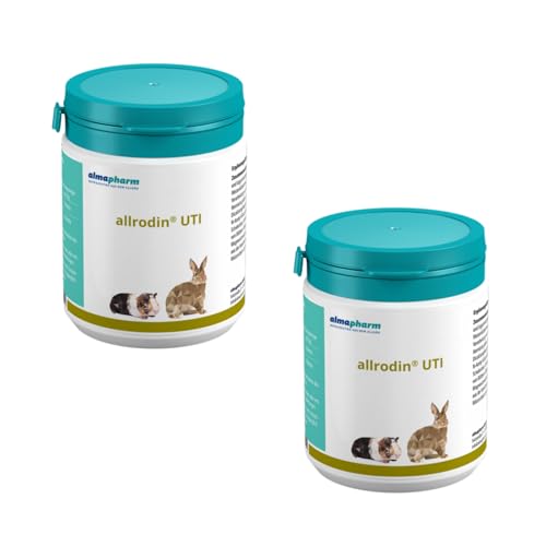 almapharm allrodin UTI | Doppelpack | 2 x 100 Tabletten | Ergänzungsfuttermittel für Kaninchen und Meerschweinchen | Zur Unterstützung der Harnwege | Vitalstoffe für den Harntrakt almapharm allrodin UTI | Doppelpack | 2 x 100 Tabletten | Ergänzungsfuttermittel für Kaninchen und Meerschweinchen | Zur Unterstützung der Harnwege | Vitalstoffe für den Harntrakt von almapharm