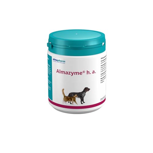 almapharm Almazyme h.a. Pulver | 500 g | Ergänzungsfuttermittel für Hunde und Katzen | Bei Nahrungsunverträglichkeiten | Vitalstoffe für optimalen Nahrungsaufschluss von almapharm