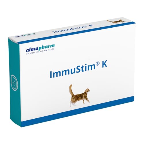 almapharm ImmuStim K | 72 Tabletten | Ergänzungsfuttermittel für Katzen | Vitalstoffe für das Immunsystem | Zur Unterstützung des Immunsystems | Enthält beta-Glucane von almapharm
