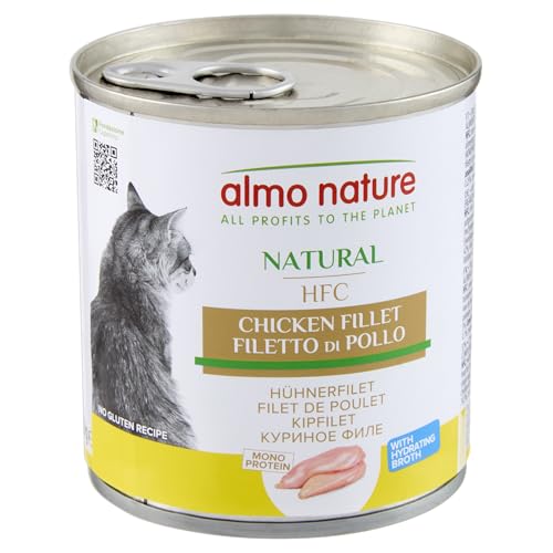 Almo Nature HFC Natural Katzenfutter nass - Hühnerfilet 12er Pack (12 x 280g) von almo nature