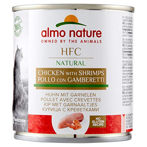 Almo Nature HFC Natural Katzenfutter nass - Huhn und Garnelen 12er Pack (12 x 280g) von almo nature